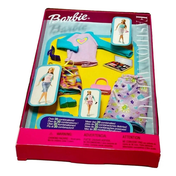 Vintage Barbie Fashion Avenue Doll Clothing Purple Blue Mattel 2002 New - Picture 3 of 7